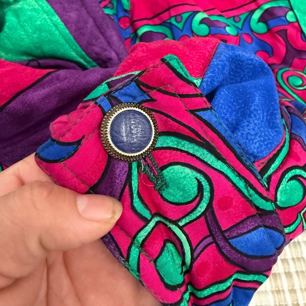 Versace Vintage jacket made in Italy. Authentic 90s jacket silk blend fabric - Picture 6 of 14